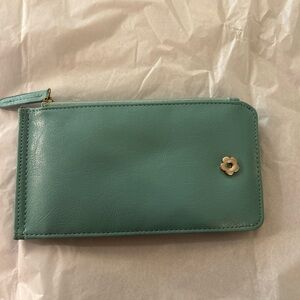 Women’s Light blue 20 card holder leather wallet with Multiple Compartments.